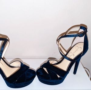 Jessica SimpsonRoxelle Platform Velvet Dress Sandals